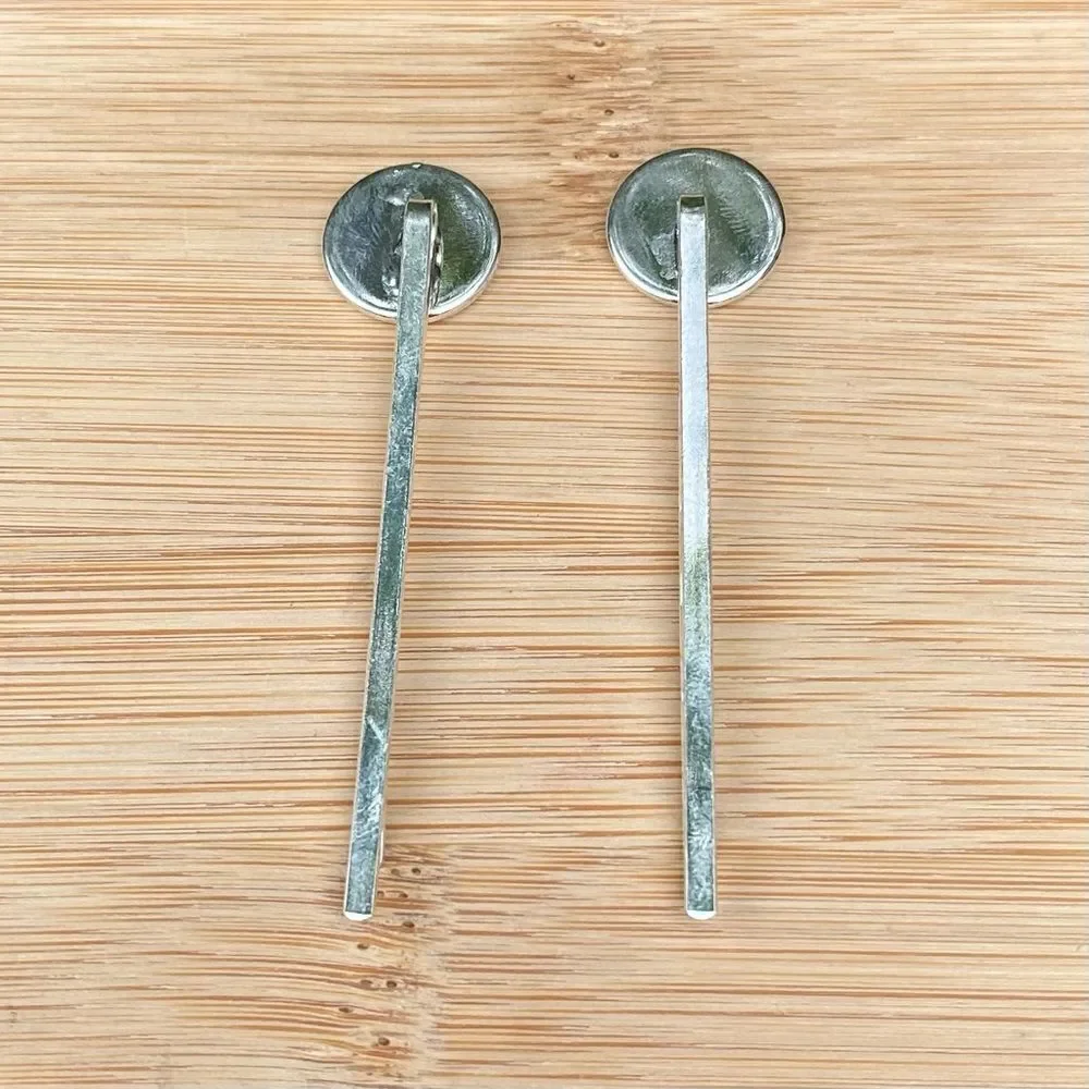Upcycled/Repurposed Gucci Blue Monogram Bobby Pins/Hairclips. Designer Luxury